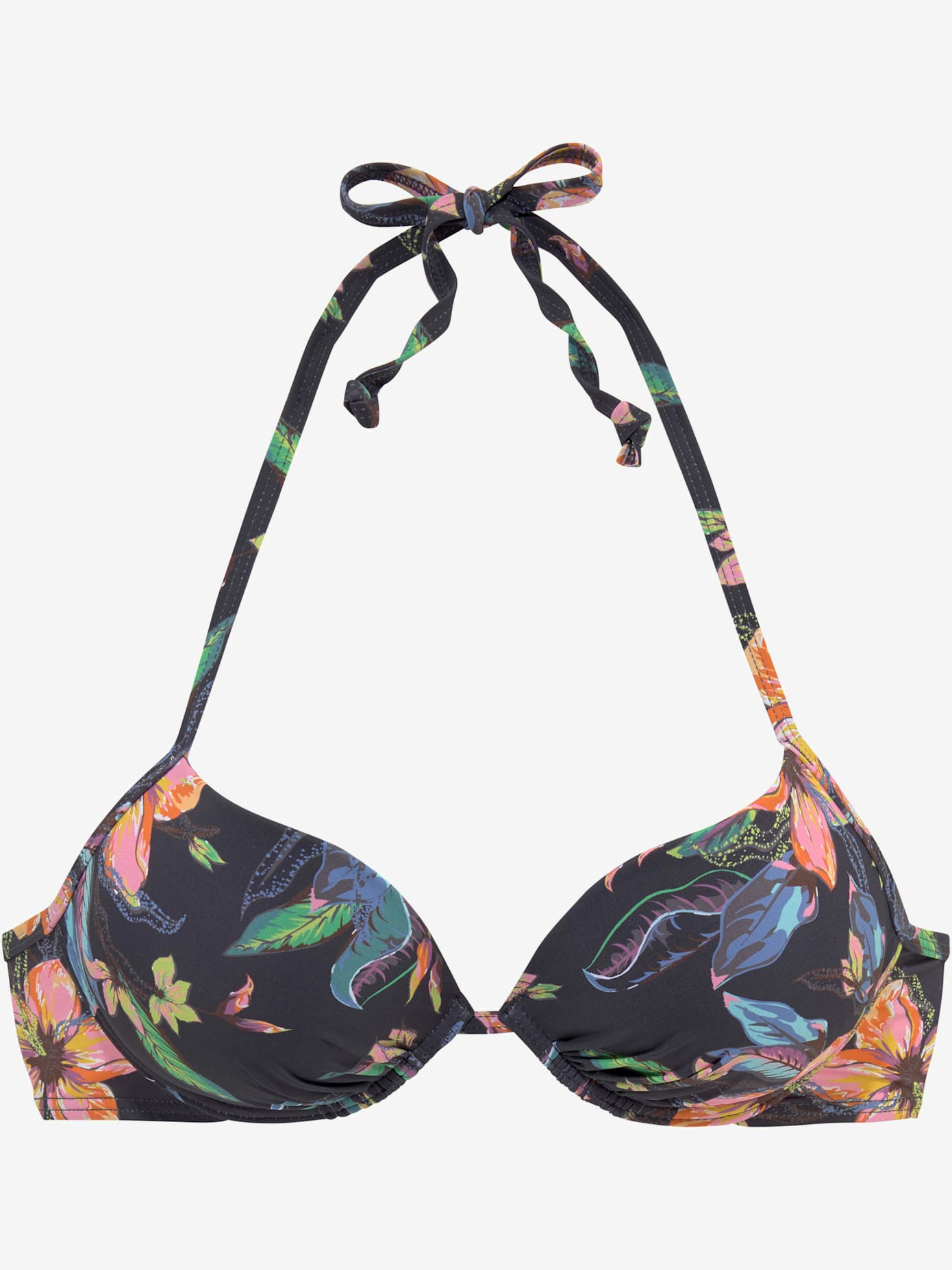 Haut de bikini push-up imprimé floral