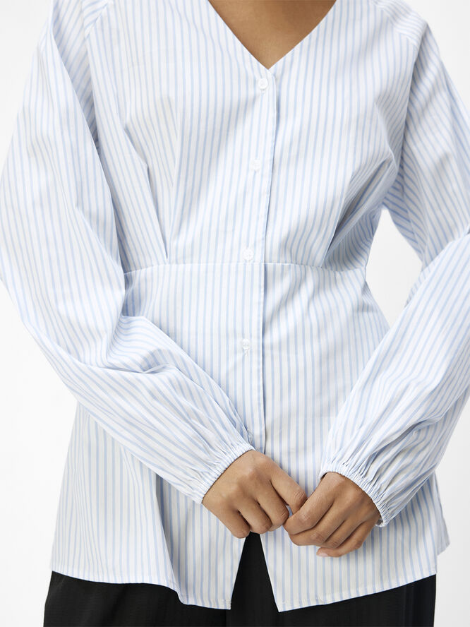 Object OBJTUTTA SCULPTURE FIT LS SHIRT E D Brunnera blue/white