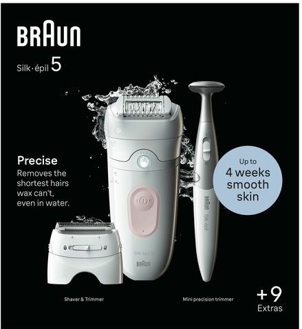 Braun Silk-épil 5 - Ontharingsapparaat - Wit/Roze - MicroGrip Technologie