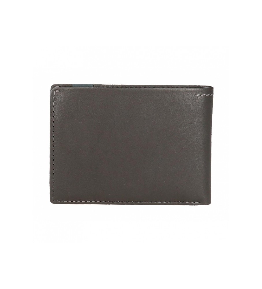 Carteira Joumma Bags Adept Max Simple Antracite - 11x8x1cm -