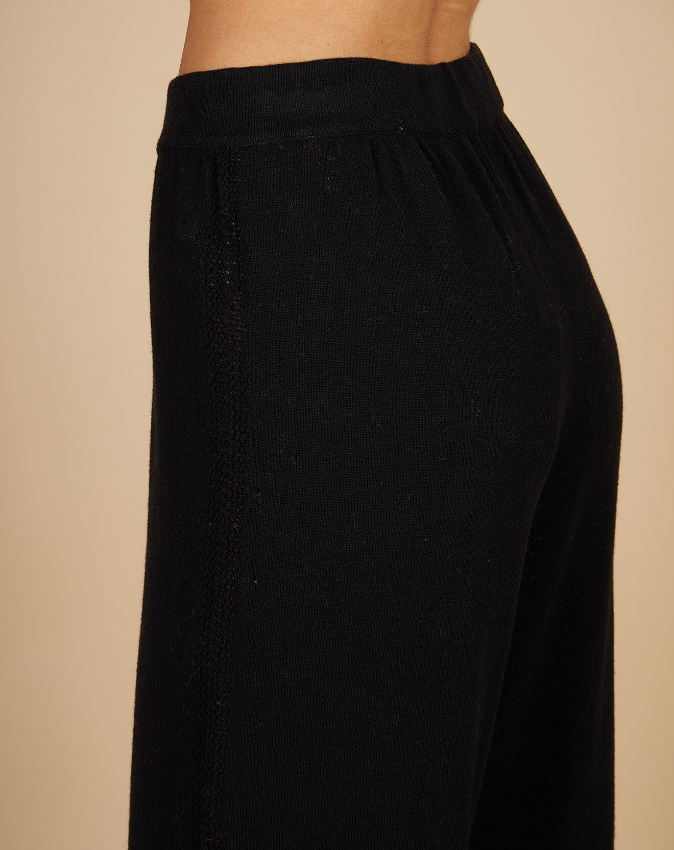 Cashmere Tribu Pantalon en Coton & Cachemire Salomé noir