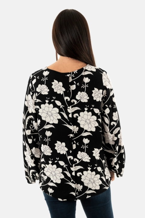 tee shirt manches longues ichi nasreen 202331 white cut flower