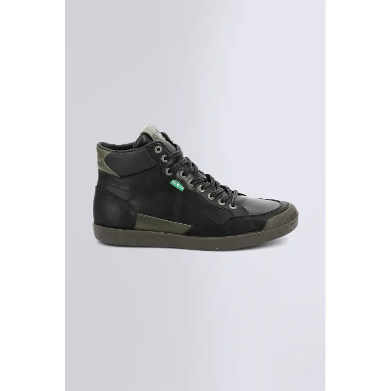 KICK TRIPARTY NOIR KAKI SNEAKERS HAUTES Cuir Homme