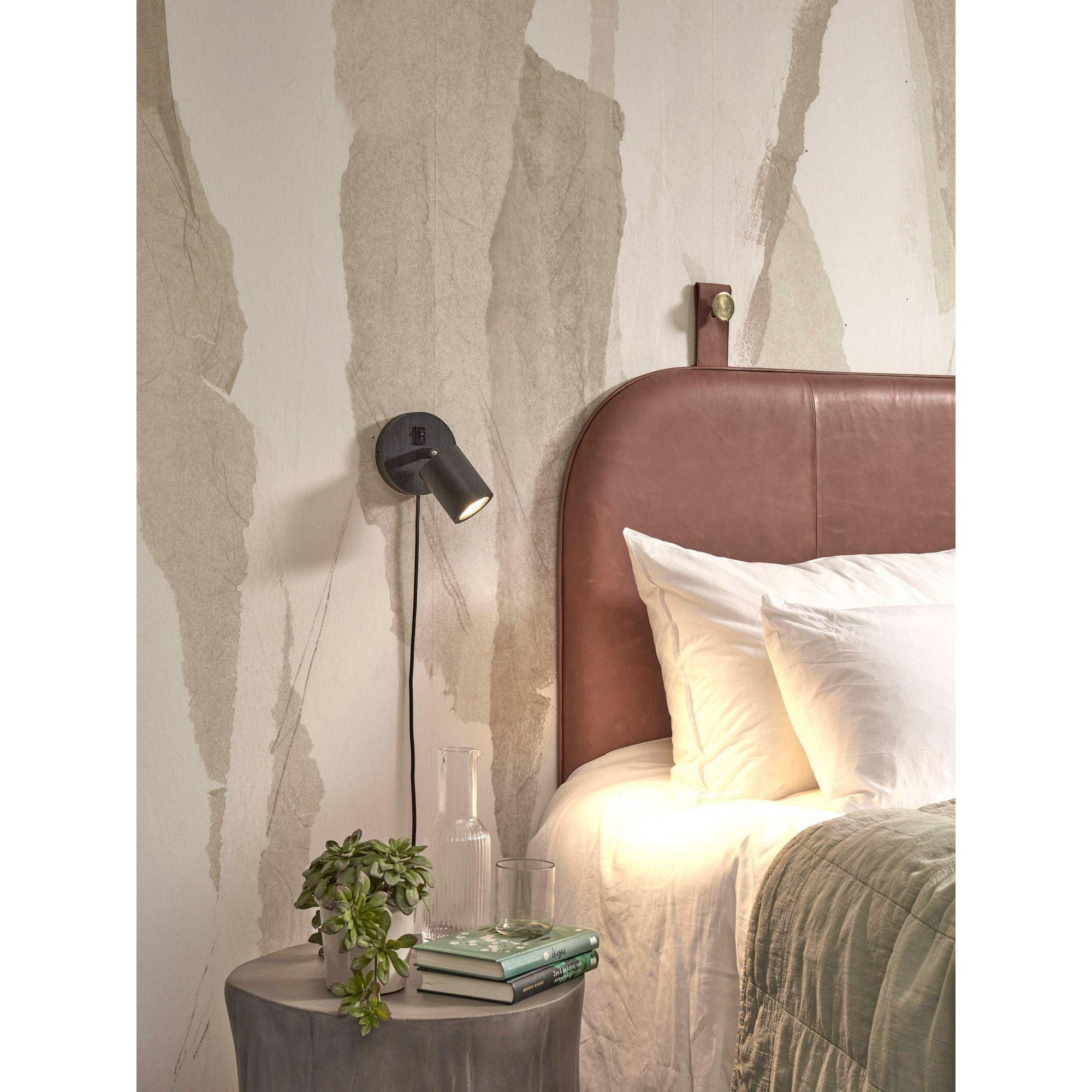 GOOD&MOJO Wandlamp Java - Bamboe Zwart - Ã12cm