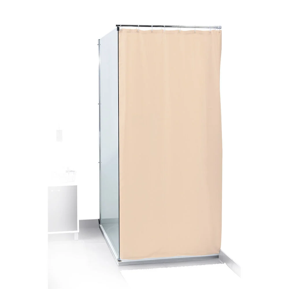 Rideau de douche uni rose 180x200cm