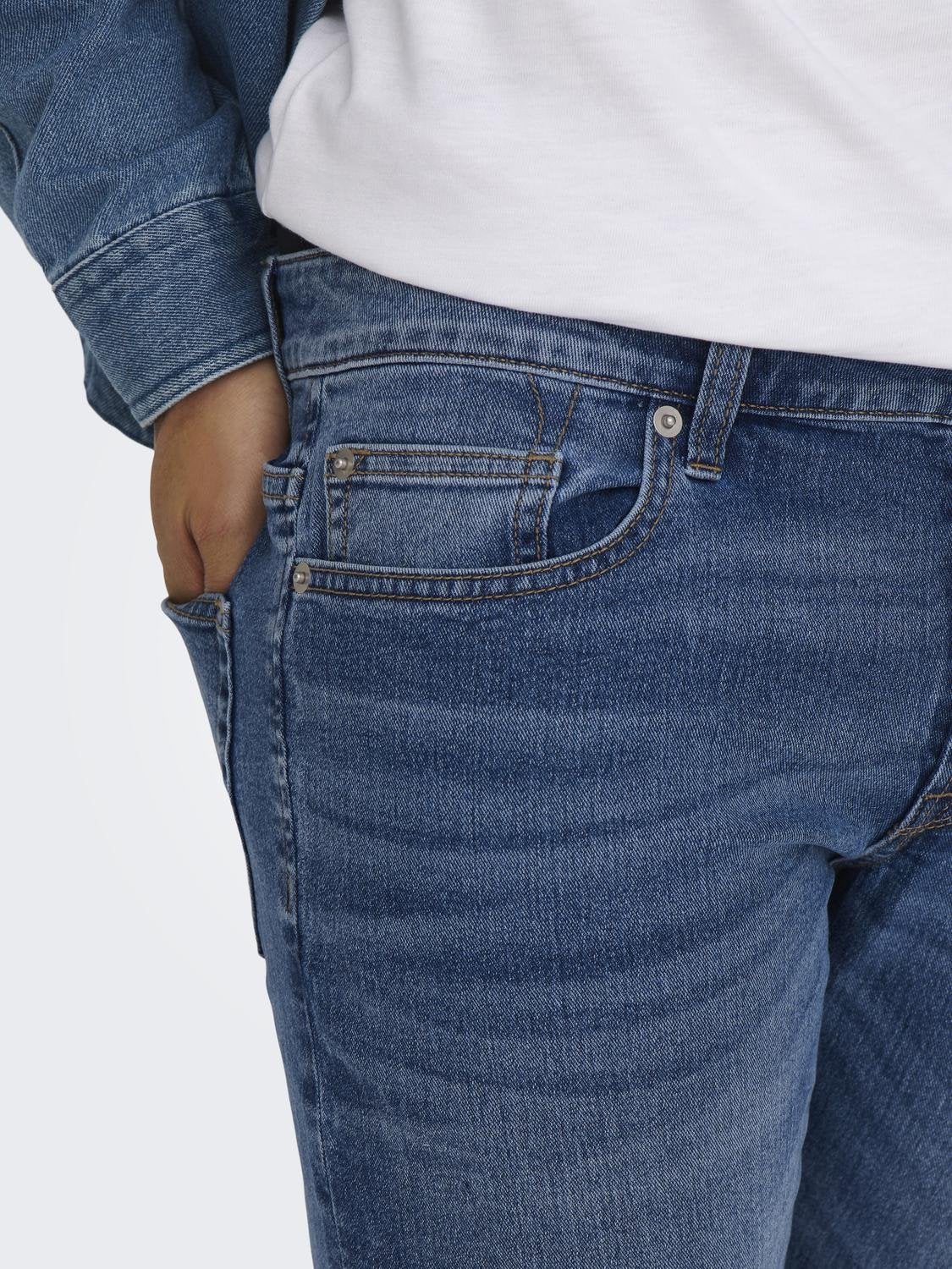 ONSLOOM Mid Rise Slim Fit Jeans Light Medium Blue Denim