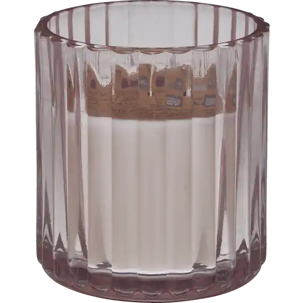 Rillen Duftglas rose / grau