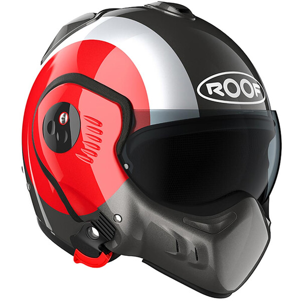 Roof - Casque Boxer Alpha Focus Anthracite / Rouge / Aluminium