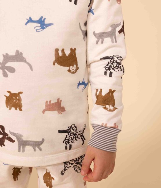 Pyjama déguisement avec un masque chien en molleton enfant
