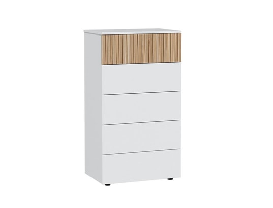 PEGANE - Chiffonnier, meuble de rangement coloris blanc artic, nature...