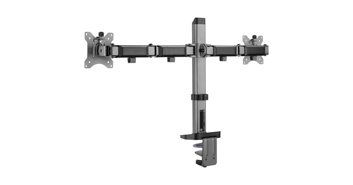 ACT ConnectivityMonitorarm office, 2 schermen  (Zilver)