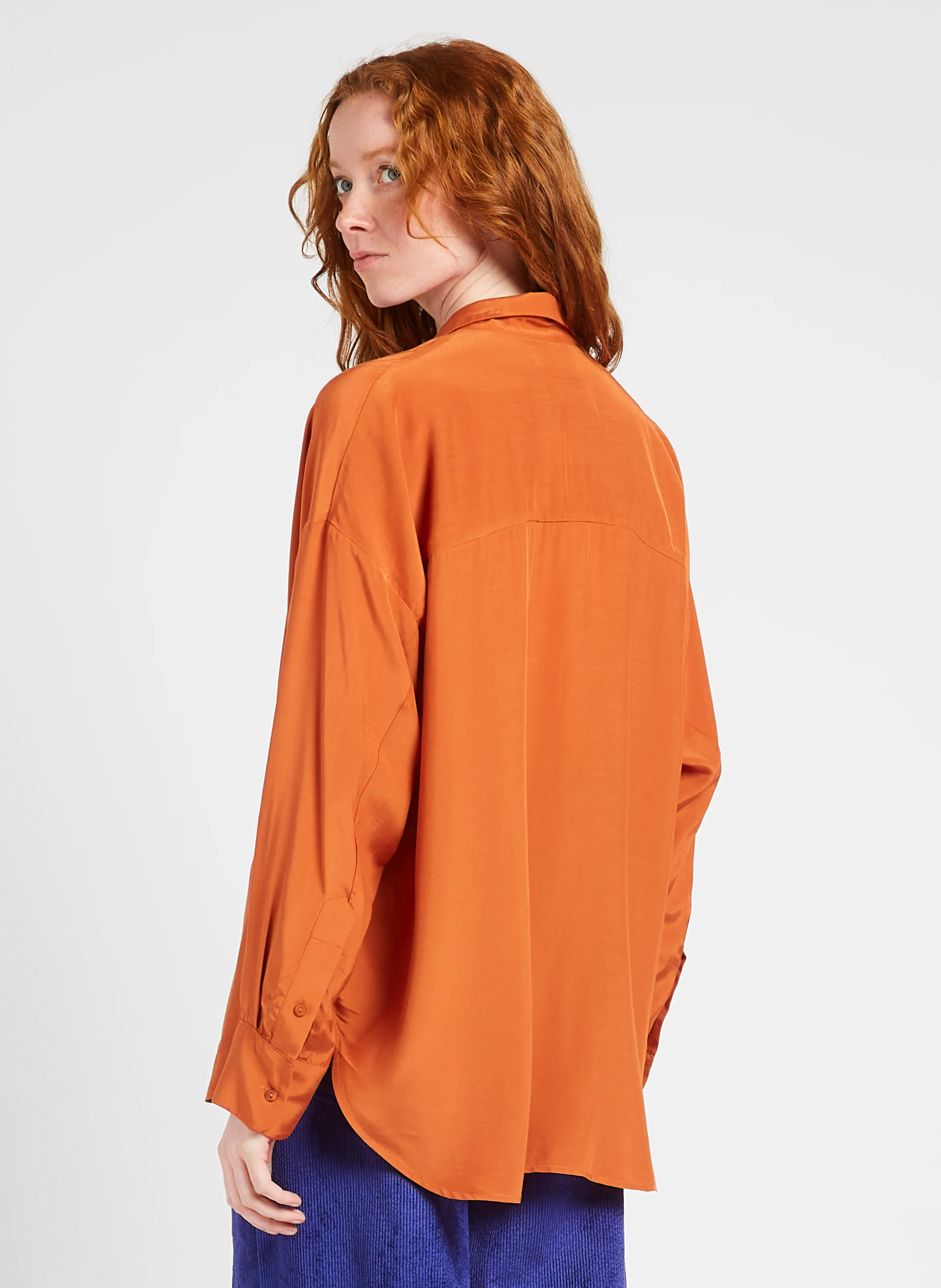 BILANCIA - Chemise droite à volants| Orange
