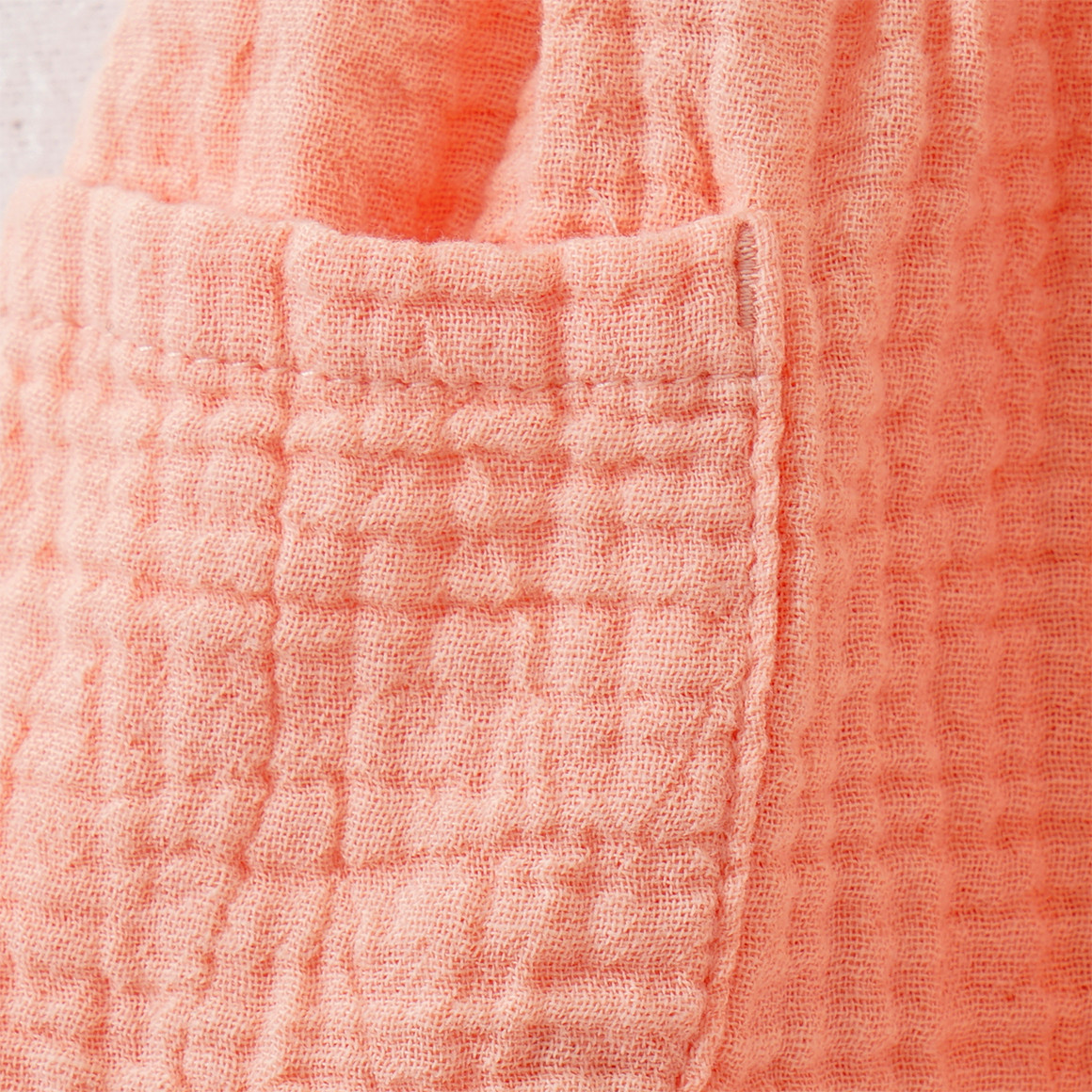 Topomini Baby Musselin-Kleid aus Baumwolle apricot