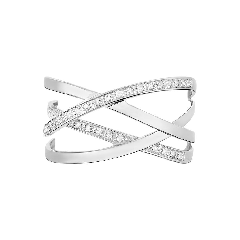 Bague Trisca Or Blanc Diamant