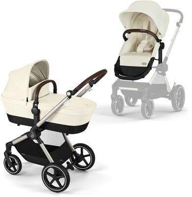 Cybex EOS Lux Duovogn inkl. BeSafe iZi Go Modular X2, Taupe/Seashell Beige