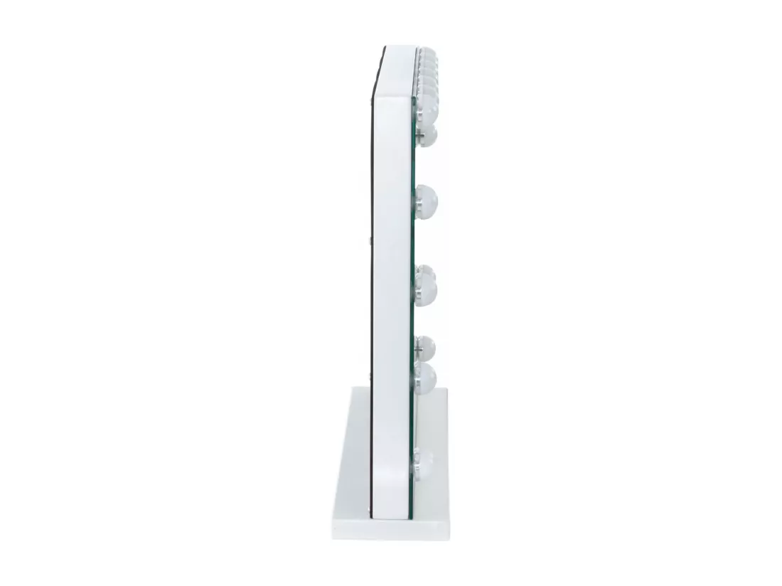 Miroir Led de Maquillage - Plastique & Noir - Blanc - Marlene