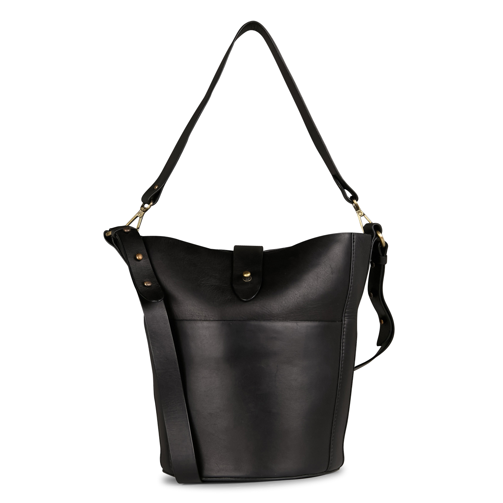 GABRIEL - Sac seau en cuir | Noir