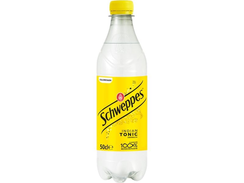 Schweppes Soft-Drinks Indian Tonic 6 x 0.5 l Prickelndes Erfrischungsgetränk mit Kohlensäure