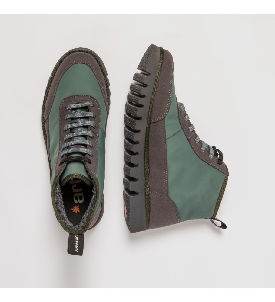 Botas de couro verde artístico