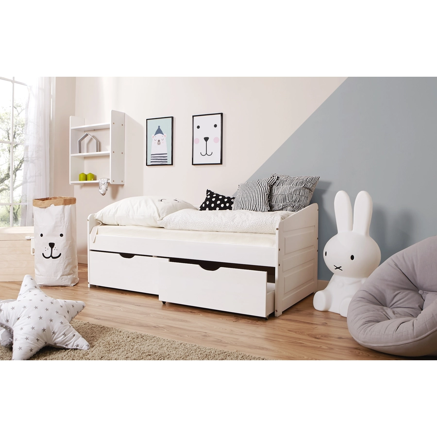 TiCAA Sofabett Micki mini mit 2 Schubladen