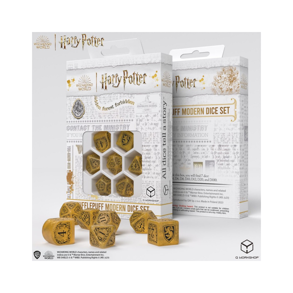 Set de dés Harry Potter - Poufsouffle Jaune