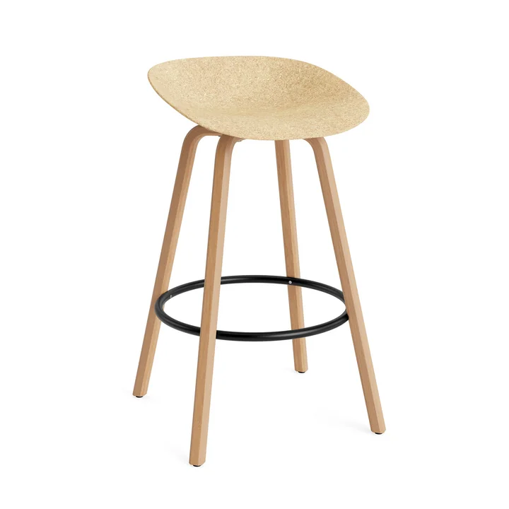 Normann Copenhagen - Mat Barhocker 75 cm, hemp / schwarz