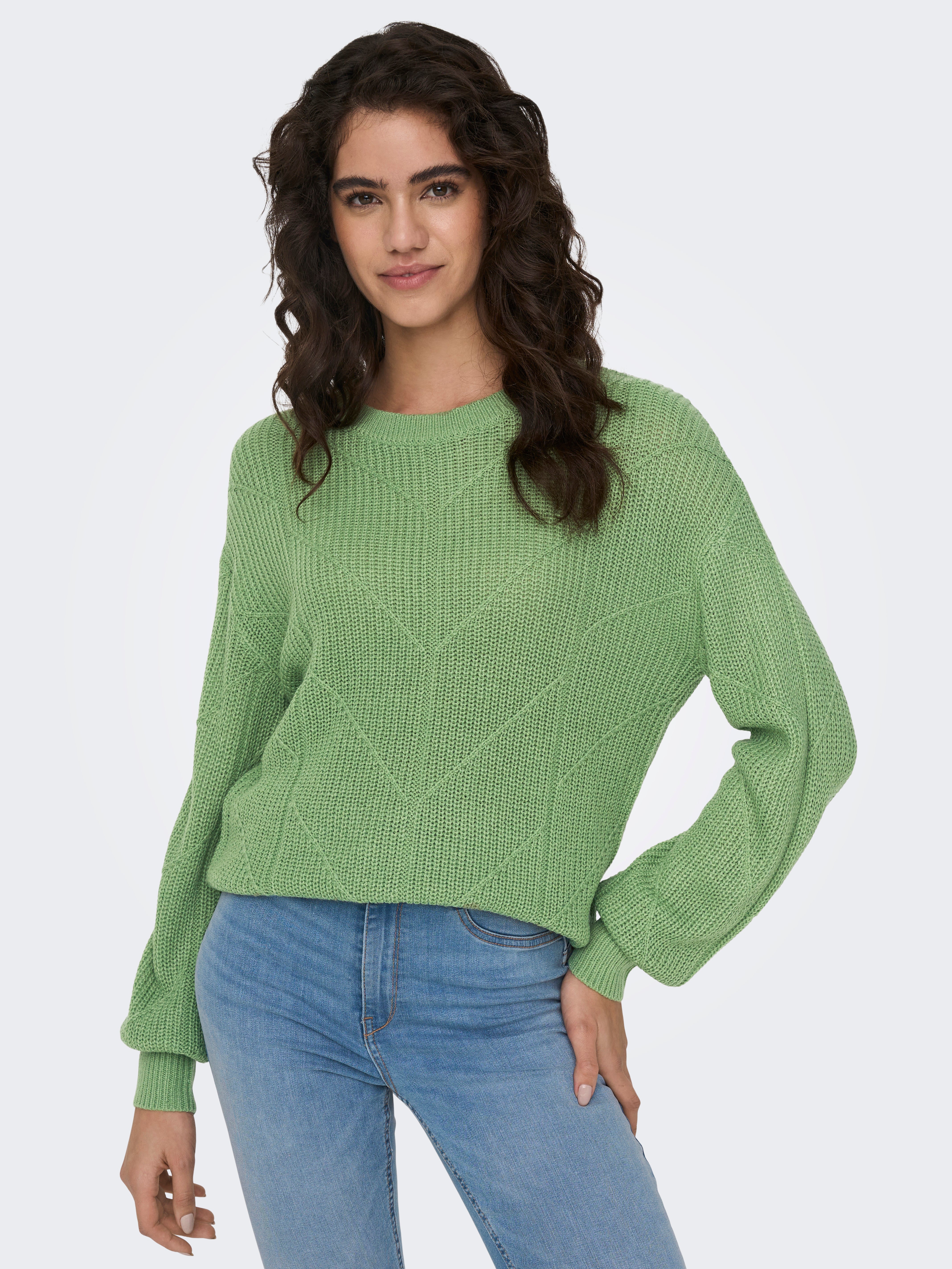 JDYLENETTE Strickpullover Basil