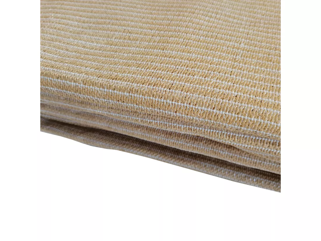 Parasol Voile d'Ombrage Carré Beige Polyéthylène Outdoor 3,6x3,6