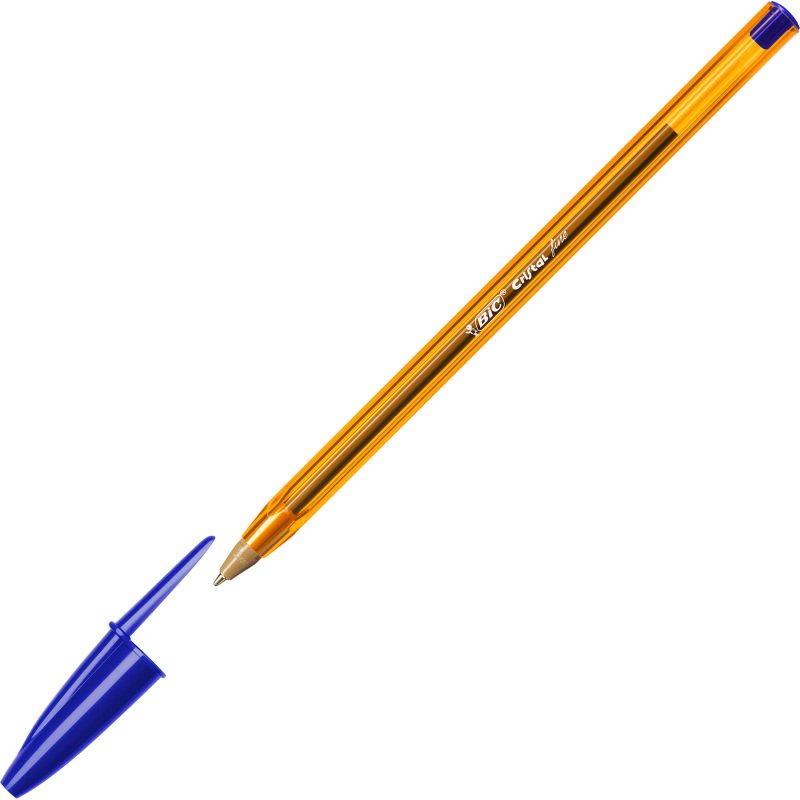 Stylo bille Bic Cristal Original Fine à capuchon pointe 0,8 mm - écriture fine