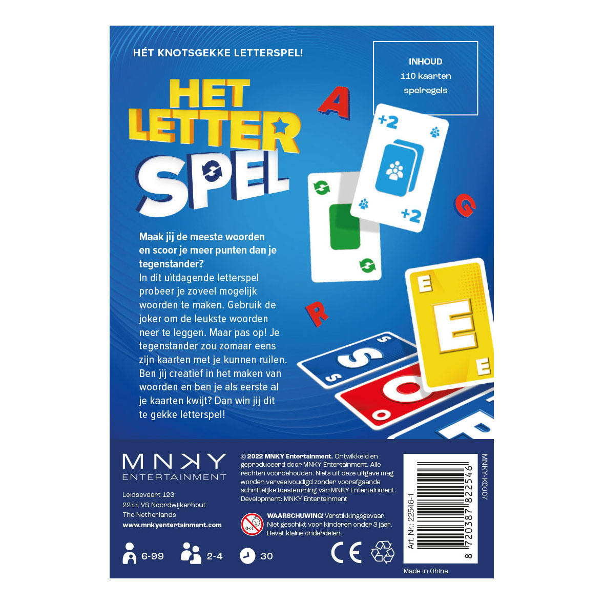 Mnky - Letterspel Kaartspel