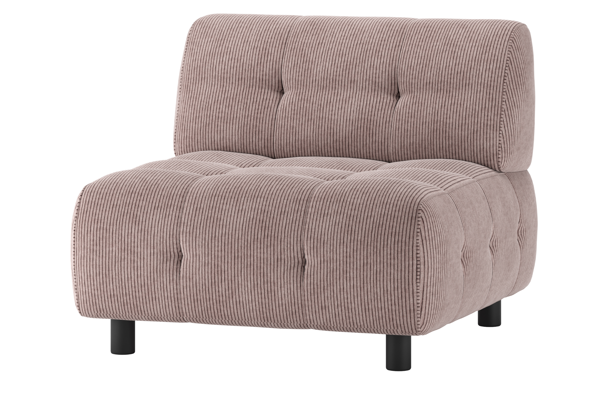 1,5-zits Louis ribstof Louis 1,5-zits Ribstof - Mauve