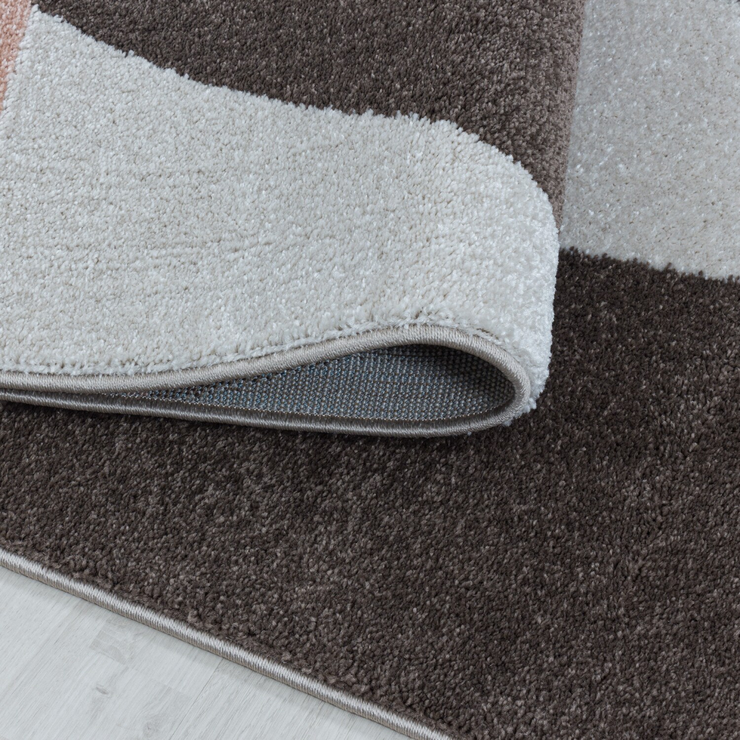 Designer Kurzflor Teppich modern design Wohnzimmer meliert kariert Höhe 10 mm
