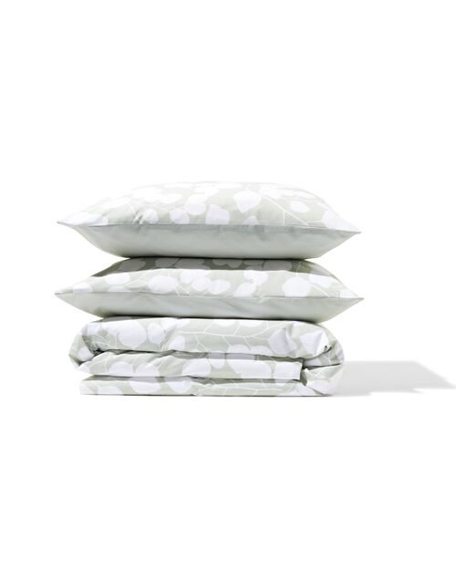 housse de couette en coton doux 200x200/220 feuilles vertes