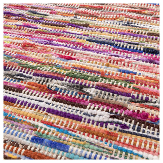 Tapis chindi en matière recyclée - unicité - multicolore - 75 x 150 cm