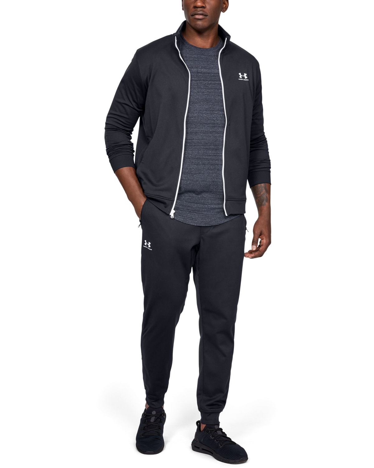 UA Sportstyle Joggers Black\White