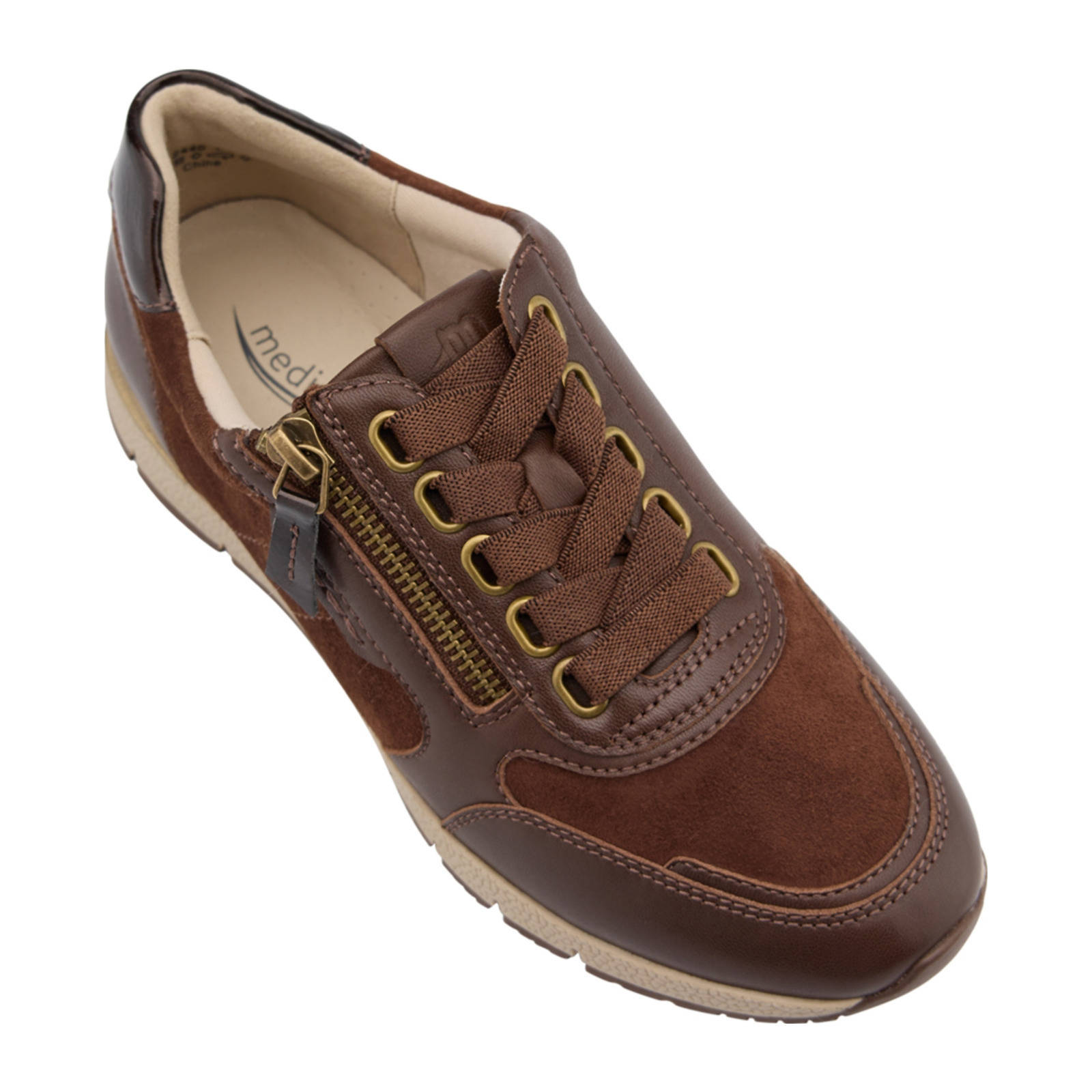 Medicus comfort suède sneakers bruin