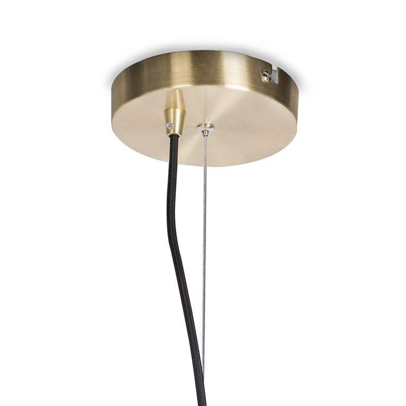 +Moderne hanglamp messing met smoke glas 50 cm - Ball