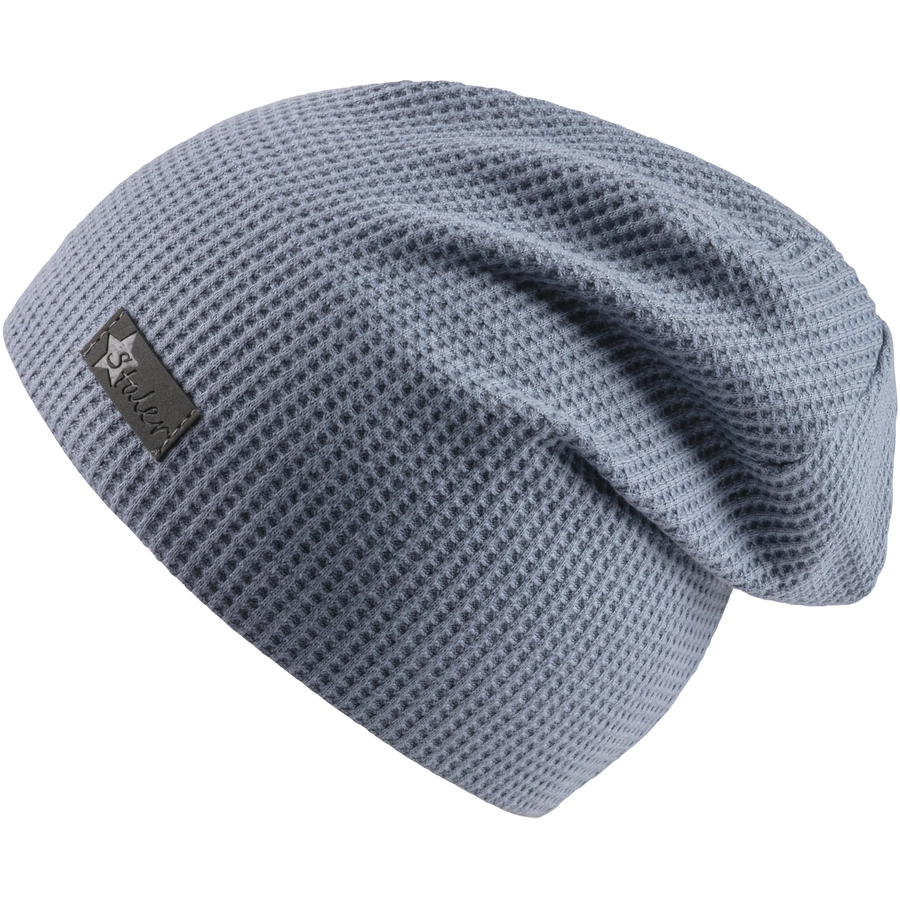 Sterntaler Slouch-Beanie Pique graublau