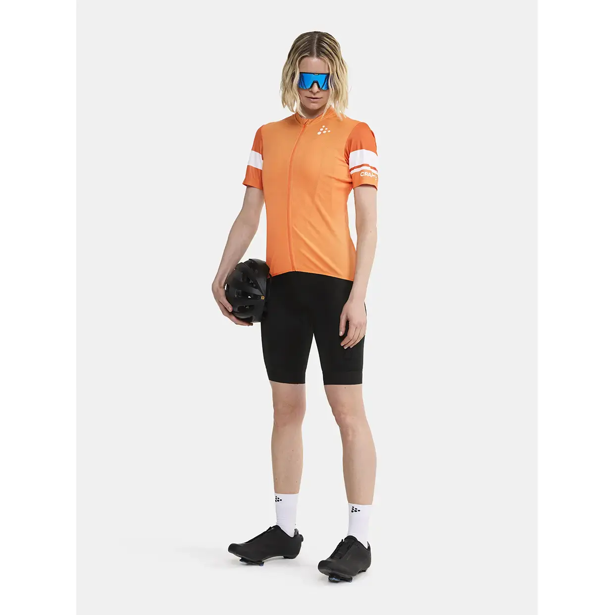 Craft Core Endur Logo Fietsshirt Korte Mouwen Oranje Dames