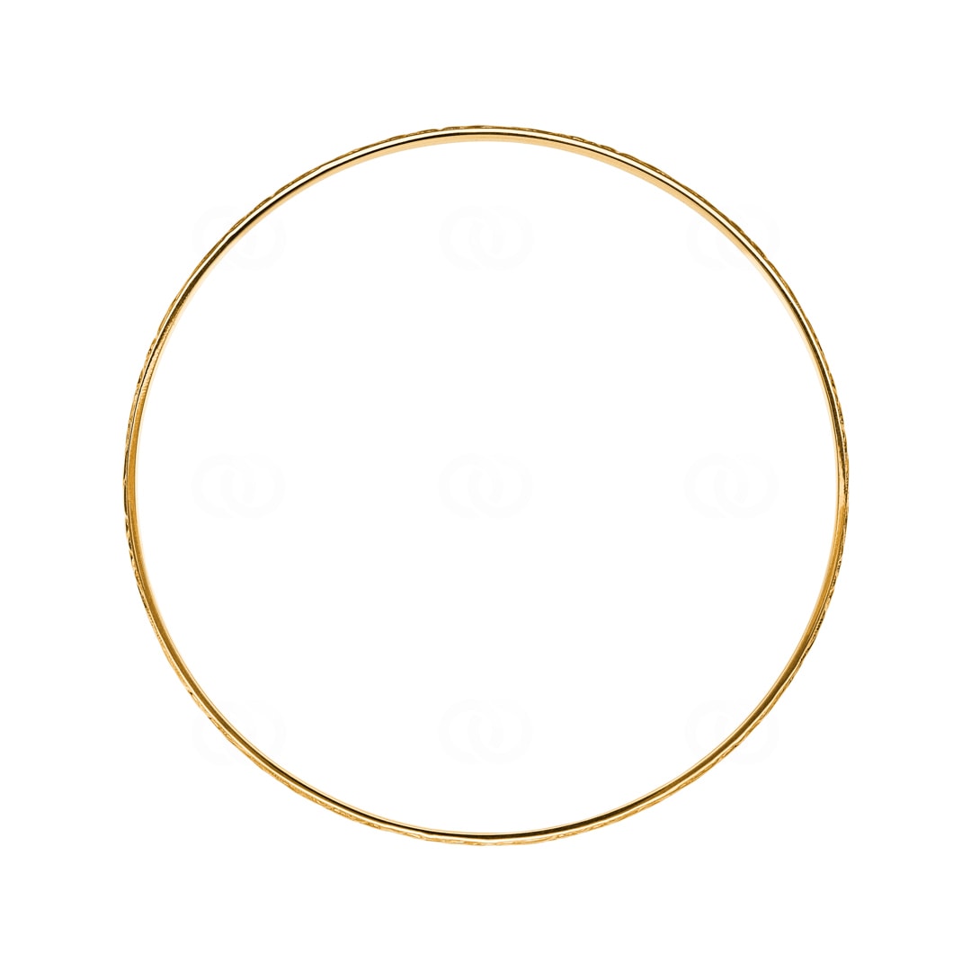 Armreif rund 750/18 K Gelbgold verziert 4mm