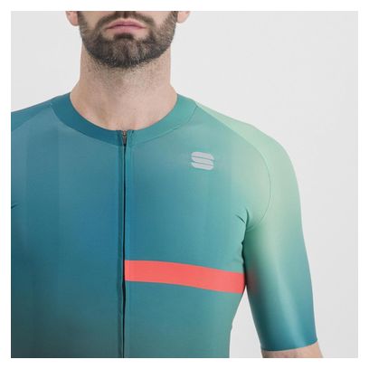 Maillot Manches Courtes Sportful Bomber Bleu/Vert