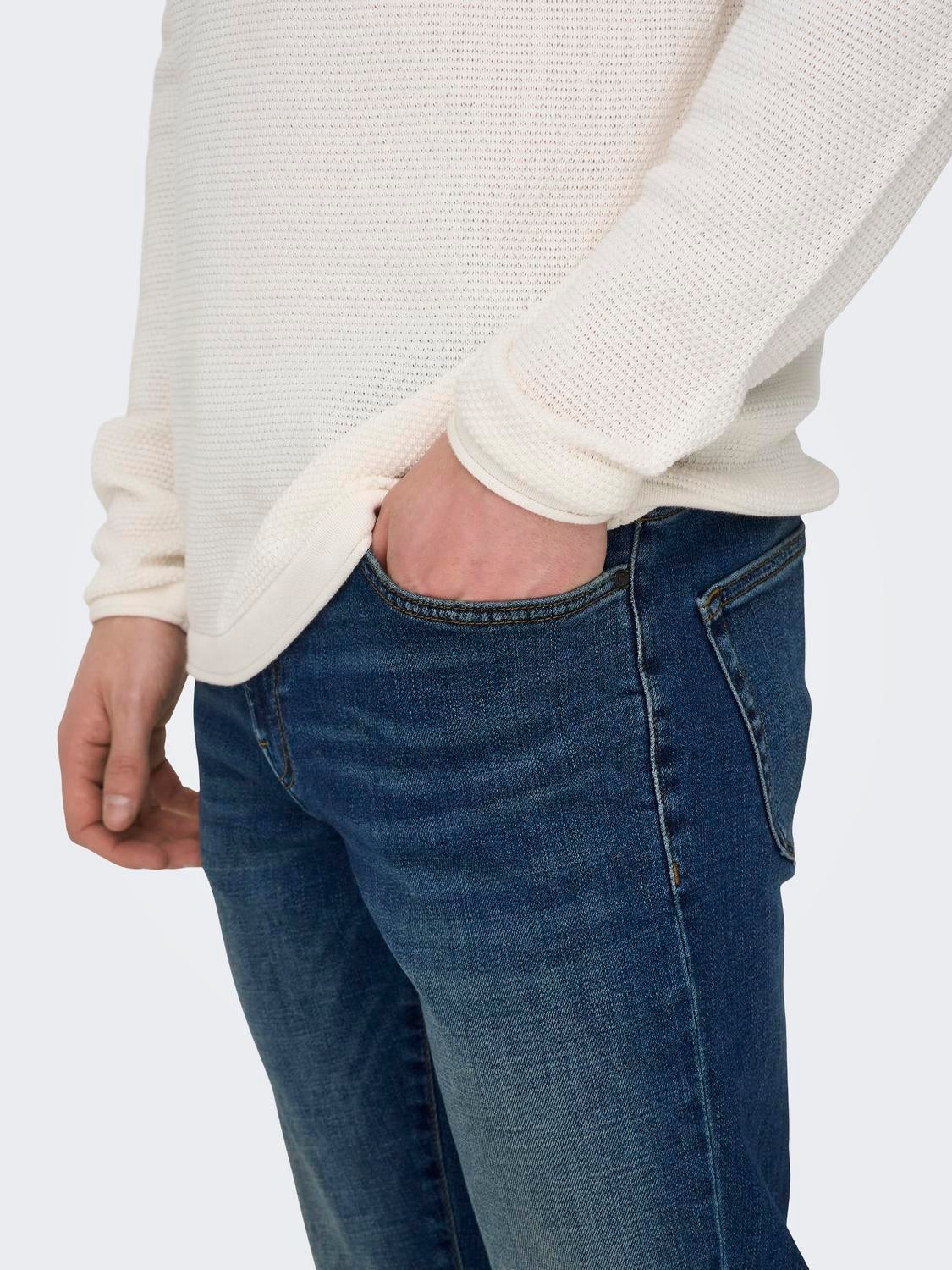 ONSLOOM Slim Fit Jeans Dark Medium Blue Denim