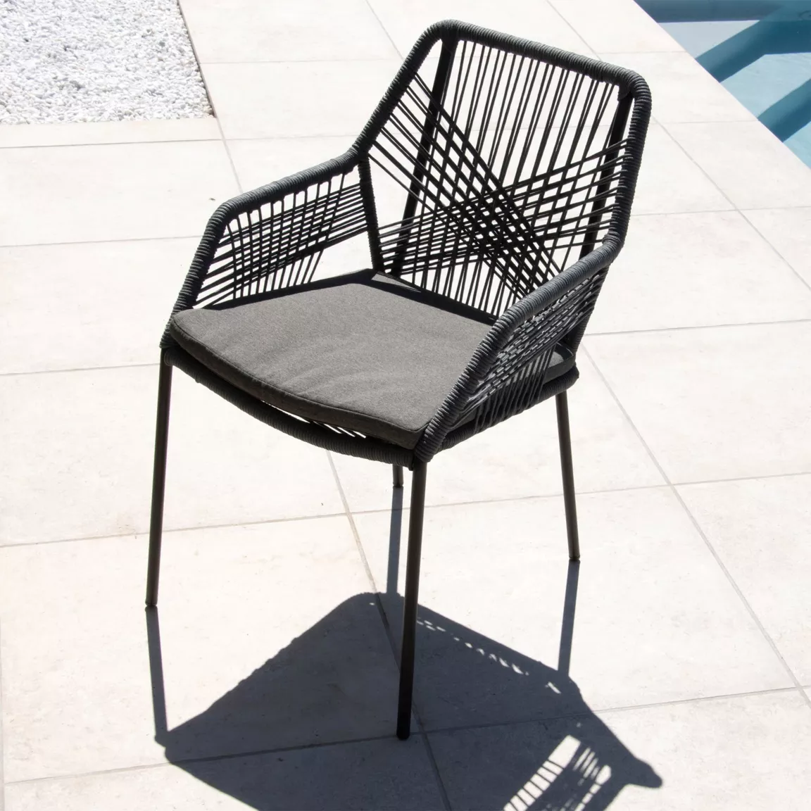 Fauteuil de jardin empilable Seville - Gris