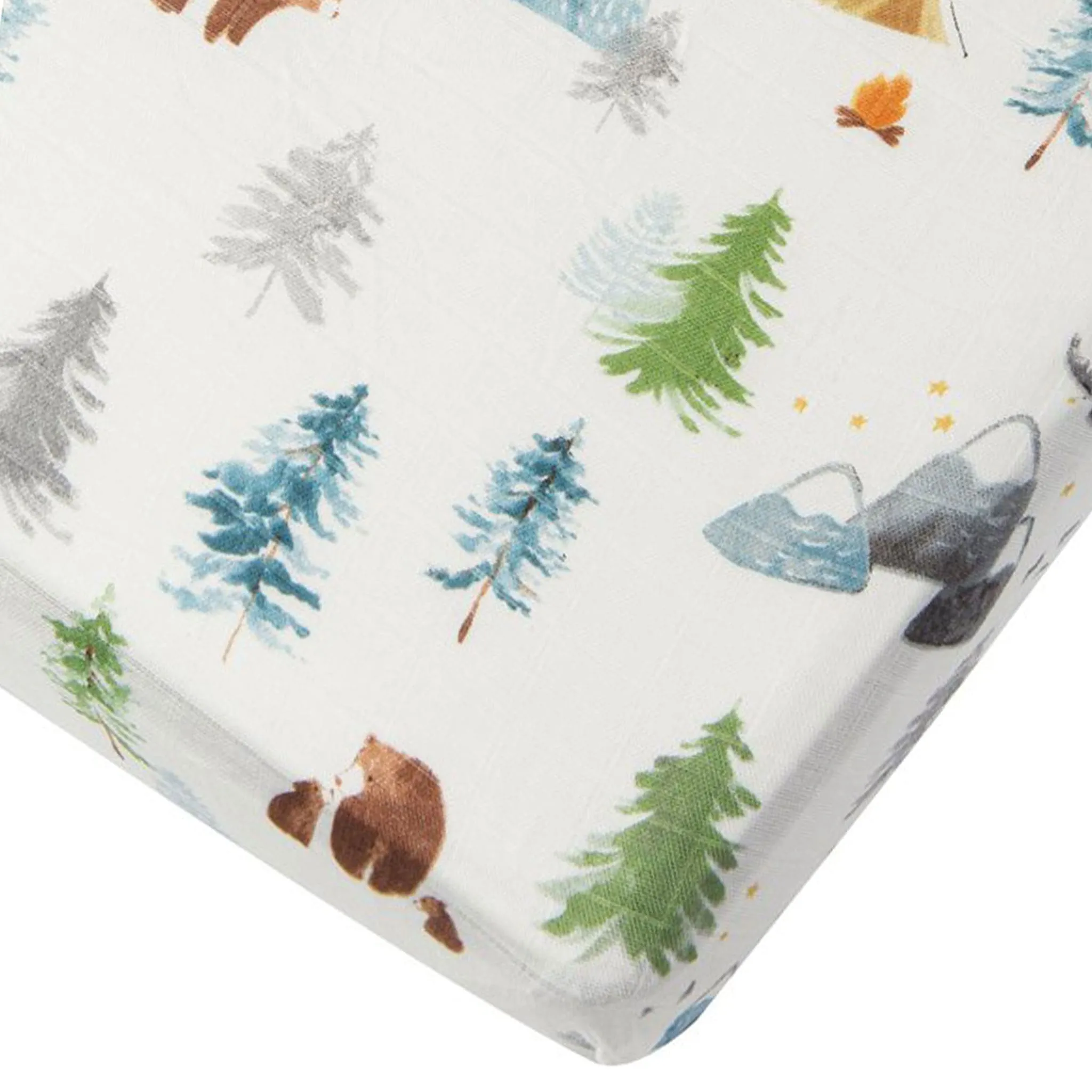 Loulou Lollipop Drap Contour pour Lit de Bébé - Mousseline Bambou Aventure