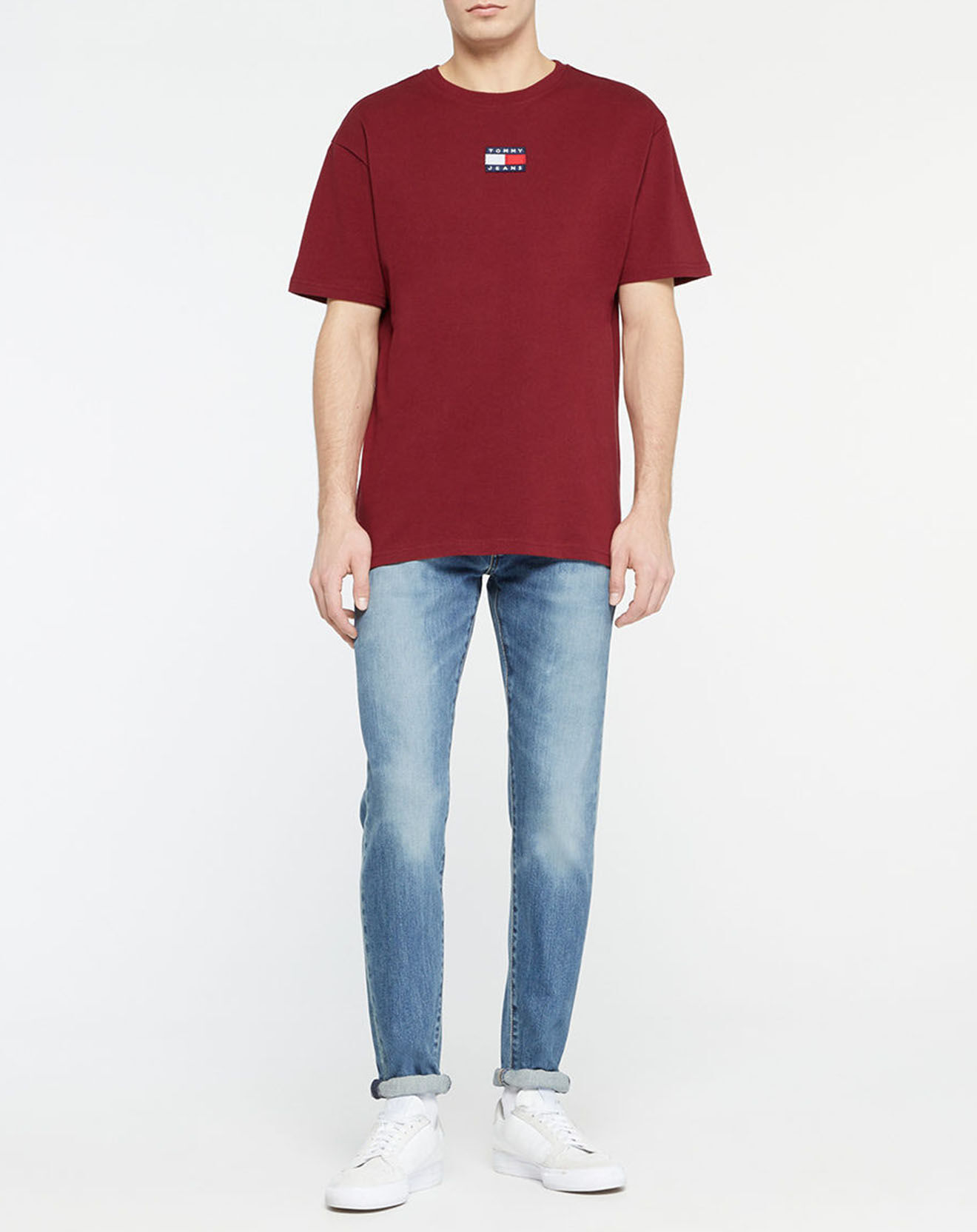 Tommy Jeans T-Shirt Tommy Badge bordeaux