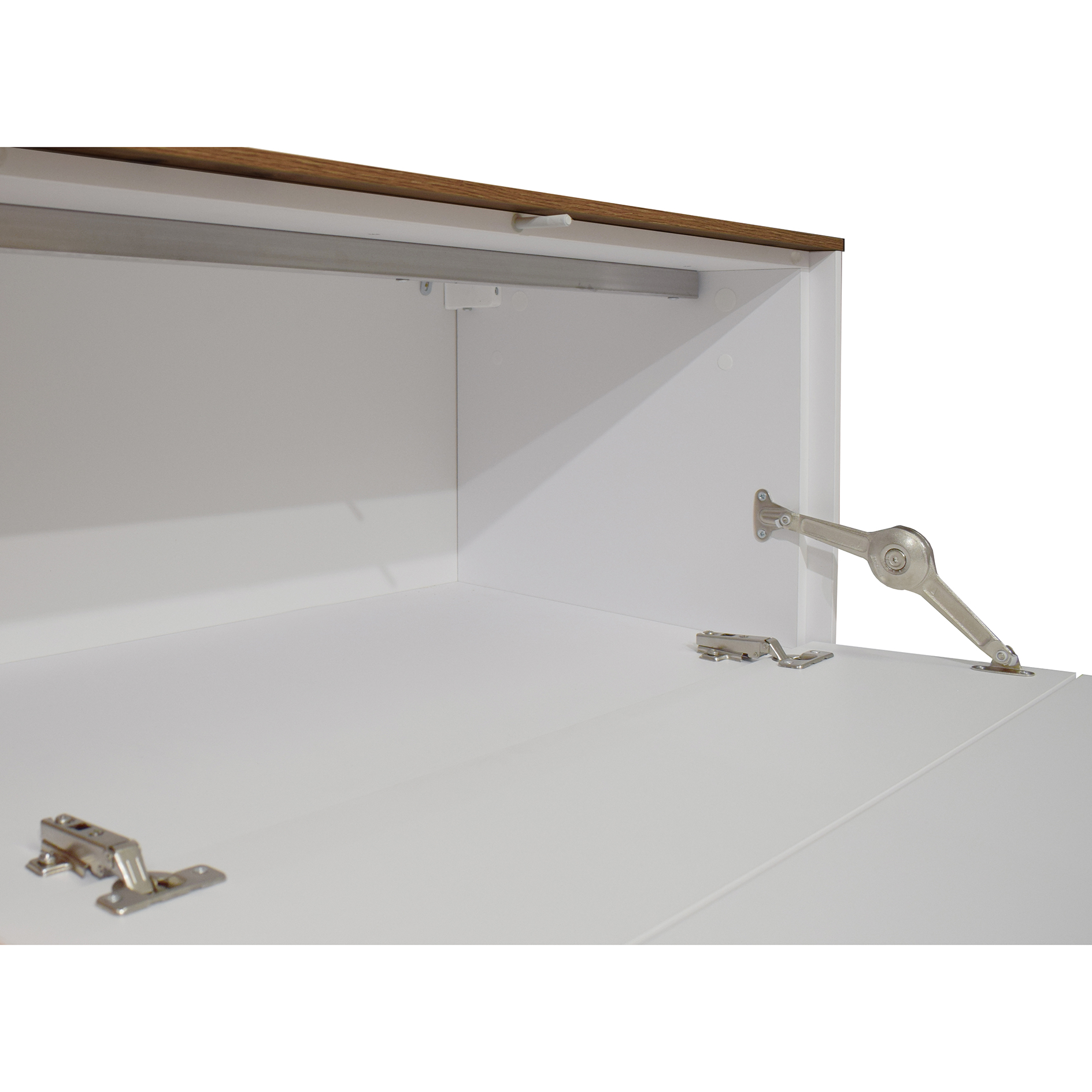 Sideboard - weiß matt - Asteiche - 196 cm