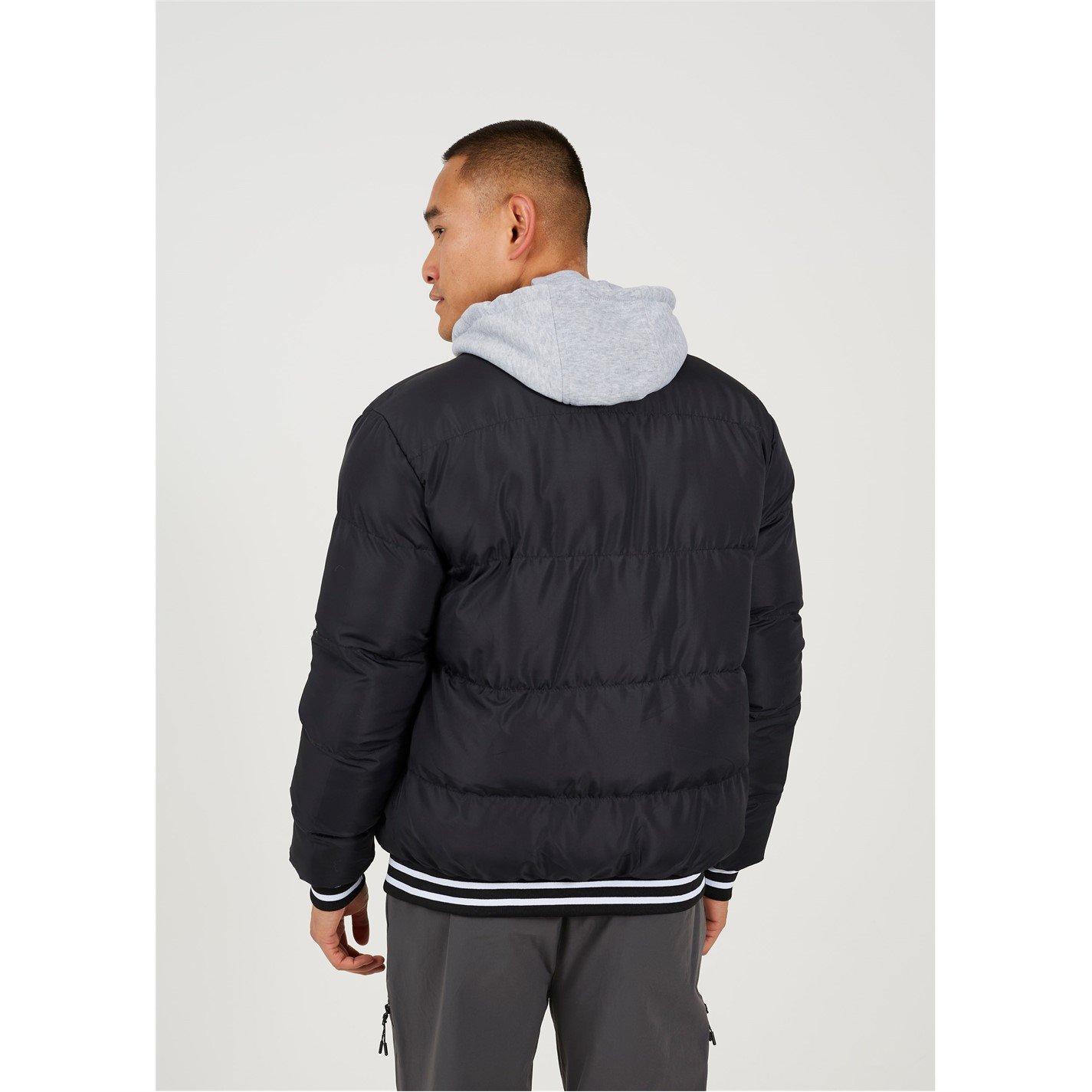 Brave Soul Hooded Padded Varsity Jacket