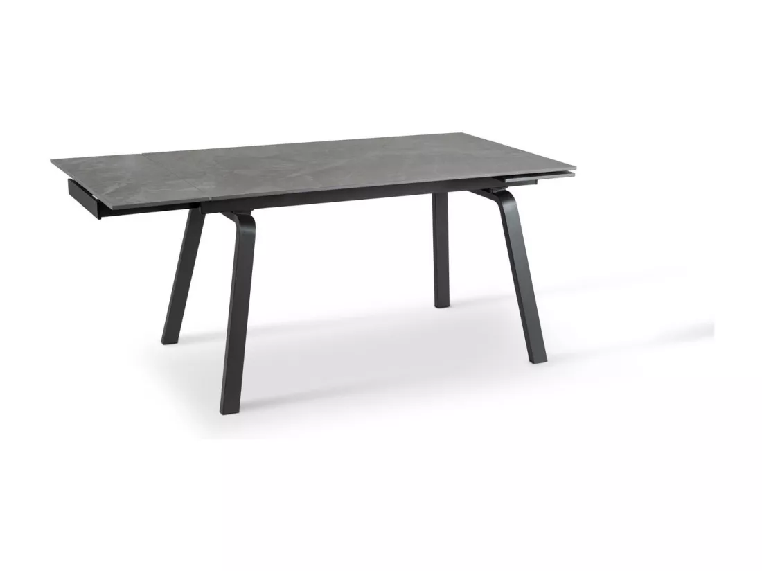 Dylan Table Extensible (140/200 x 80 cm) en Céramique Noire