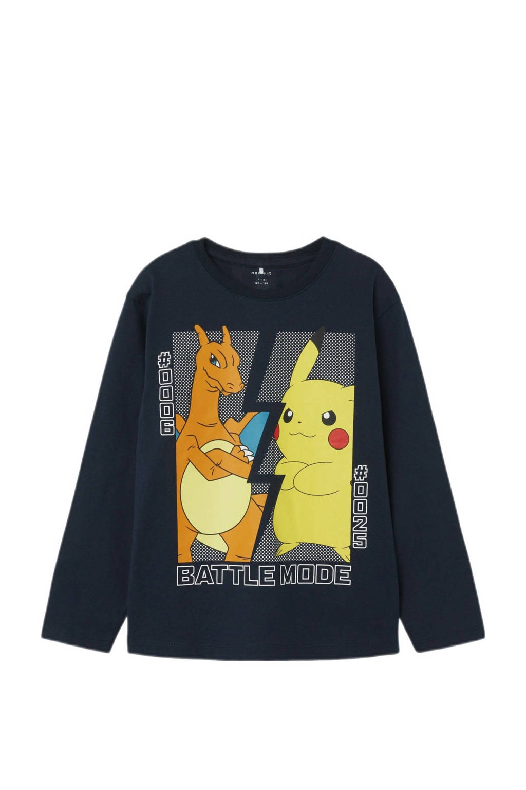 NAME IT Pokemon longsleeve met printopdruk donkerblauw