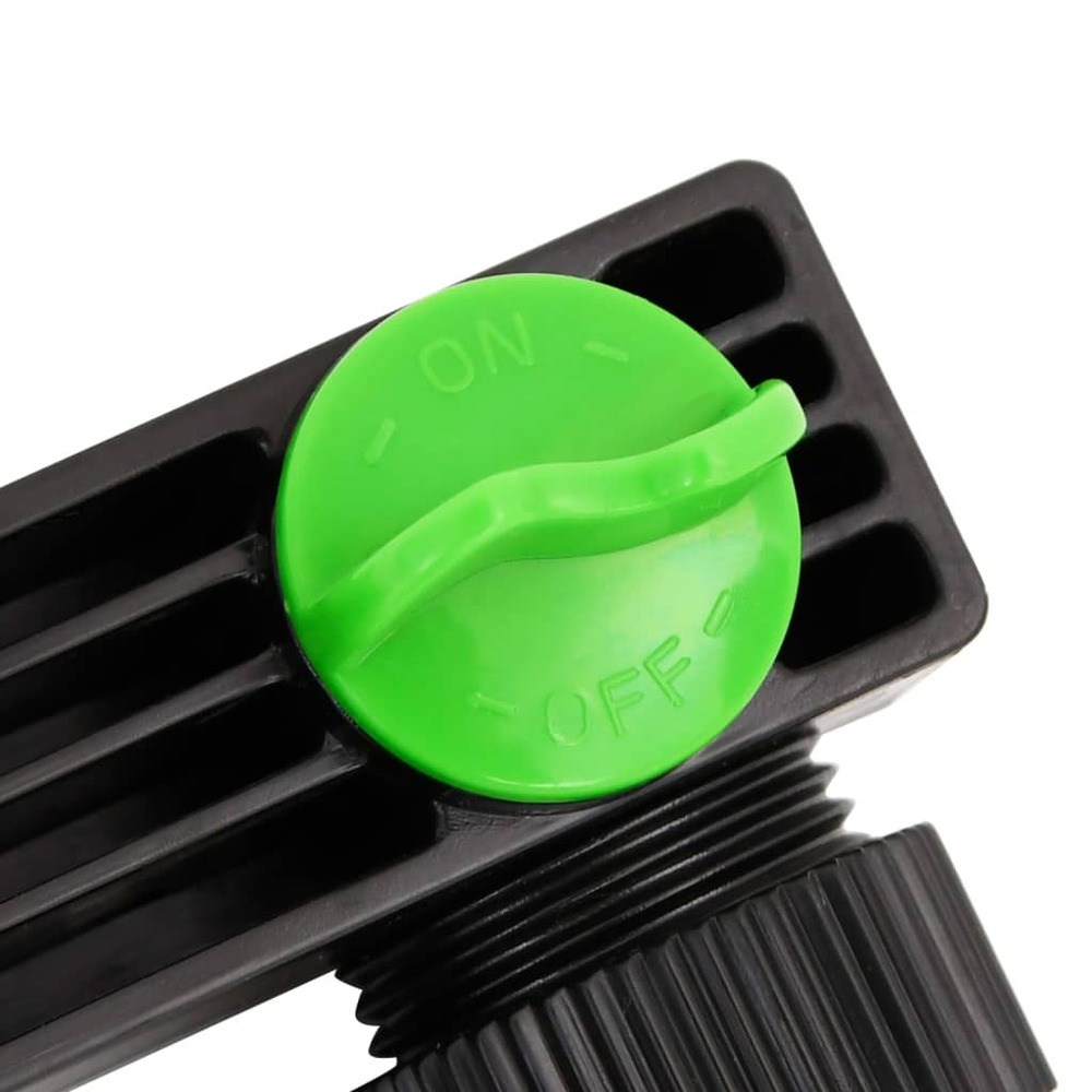 Adaptateur de robinet à 4 voies vert/noir 19,5x6x11 cm abs & pp